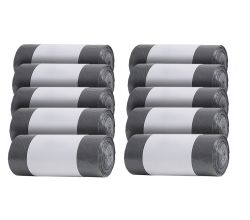 10er SET DEISS 54901 - 30 Liter Müllbeutel GRAU - 50 Stk. je Rolle / Emil Deiss / Müllbeutel