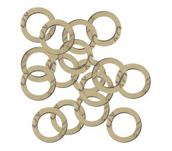 100er SET Dichtung 16 x 24 mm für Überwurfmutter 3/4 Zoll / Dichtungsring / Dichtring / Faserdichtung /