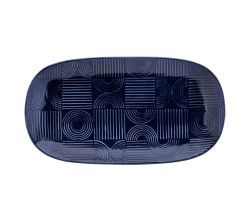 Maxwell & Williams DR0451 Platte 33 x 18 cm ARC eckig, Indigoblau, Premium-Keramik, in Geschenkbox