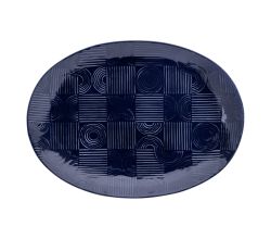 Maxwell & Williams DR0453 Platte 41 x 30 cm ARC oval, Indigoblau, Premium-Keramik, in Geschenkbox