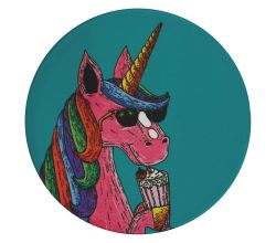 Maxwell & Williams DU0188 MULGA Untersetzer rund, 10,5 cm, Unicorn (Einhorn), Keramik - Kork