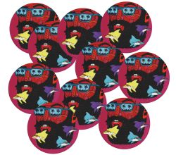 10er SET Maxwell & Williams DU0193 MULGA Untersetzer rund, 10,5 cm, Dolphin Man (Delfin & Mann), Keramik - Kork