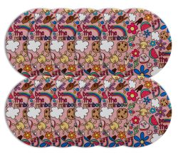 10er SET Maxwell & Williams DU0368 Keramikuntersetzer 10 cm BE KIND Rainbow, Premium-Keramik