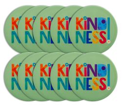 10er SET Maxwell & Williams DU0369 Keramikuntersetzer 10 cm BE KIND Kindness, Premium-Keramik