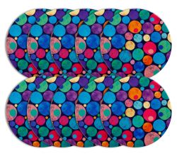 10er SET Maxwell & Williams DU0374 Keramikuntersetzer 10 cm BE KIND Dots, Premium-Keramik