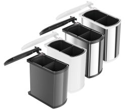 HAILO Abfallsorter 16 (2x8) Liter DUO-3416 ab 45 cm Schrankbreite