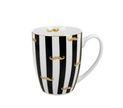 DUO Becher 360 ml Dark Blue MOUSTACHE - New Bone China Porzellan