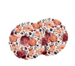 DUO EXCLUSIVE Dessertteller 2er Set SPRING ROSES WHITE aus New Bone China Porzellan