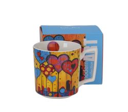 DUO Becher 450 ml MODERN HEARTS New Bone China Porzellan