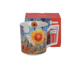 DUO Jumbo Becher 750 ml MODERN SUNFLOWER New Bone China Porzellan