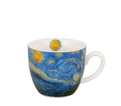 DUO ART GALLERY Becher 460 ml in Tragetasche STARRY NIGHT inspired by Van Gogh, New Bone China Porzellan