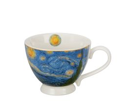 DUO ART GALLERY Jumbotasse 450 ml STARRY NIGHT inspired by Van Gogh, New Bone China Porzellan