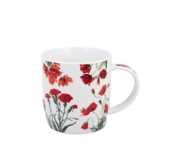 DUO Spring in bloom Becher 400 ml RED FLOWERS in dekorativer Box, New Bone China Porzellan