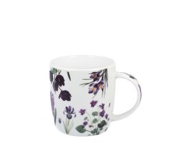DUO Spring in bloom Becher 400 ml PURPLE FLOWERS in dekorativer Box, New Bone China Porzellan