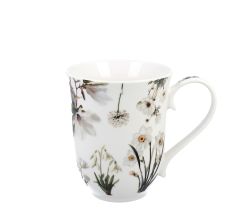 DUO Spring in bloom Becher 460 ml WHITE FLOWERS in dekorativer Box, New Bone China Porzellan