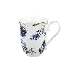 DUO Spring in bloom Becher 460 ml BLUE FLOWERS in dekorativer Box, New Bone China Porzellan