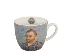 DUO ART GALLERY Becher 460 ml in Tragetasche PORTRAIT OF Van Gogh, New Bone China Porzellan