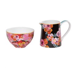 Maxwell & Williams Bloems Milch/Zucker-Set Geschenkbox, Bone China Porzellan, DX0230
