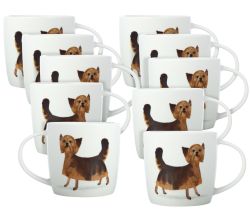 10er SET Maxwell & Williams DX1065 Becher 400 ml BEST FURRY FRIENDS Bad Hair Cut, Porzellan, in Geschenkbox