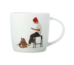Maxwell & Williams DX1066 Becher 400 ml BEST FURRY FRIENDS Cafe Waiting, Porzellan, in Geschenkbox
