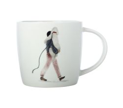 Maxwell & Williams DX1070 Becher 400 ml BEST FURRY FRIENDS Walking the Dog, Porzellan, in Geschenkbox