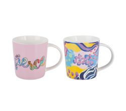 Maxwell & Williams DX1283 Becher-Set 380 ml BE FIERCE Fierce, Porzellan, in Geschenkbox