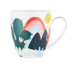 Maxwell & Williams DX1329 Becher 510 ml SUNSET Kaktus, Keramik, in Geschenkbox