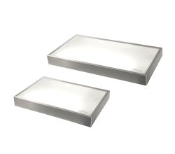 THEBO E 8000 Glasbodenleuchte T5 Aluminium / Wandregal / Regalleuchte