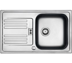 FRANKE Spüle EUROFORM EFX 614-78 Edelstahl glatt mit Drehexcenterventil / Ausschnittsmaß: 760 x 455 mm / Edelstahlspüle / Auflagespüle