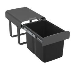 EKOTECH Abfallsammler EKKO 40 mit 34 (1x34) Liter Füllvolumen, Orion Grey, für 40 cm Schrankbreite