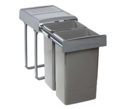 EKOTECH 90074162S Abfallsorter MEGA mit 2x 26 Liter Abfallvolumen / 2-fach Trennung / Soft Closing System
