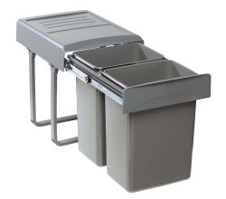 EKOTECH 90084162S Abfallsorter MEGA mit 2x 20 Liter Abfallvolumen / 2-fach Trennung / Soft Closing System