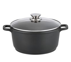 ELO 15220 ALUCAST Kochtopf Ø 20 cm mit Glasdeckel, 2,0 Liter, Aluguss, induktionsfähig