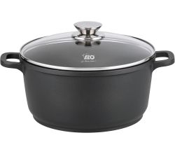 ELO 15224 Alucast - Kochtopf Ø 24 cm mit Glasdeckel, 4,0 l, Aluguss, induktionsfähig / Topf