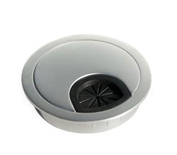 emuca Kabeldurchführung CIRCUM aus Zamak, mattchrom Ø 60 mm / Kabelführung