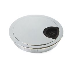 emuca Kabeldurchführung CIRCUM aus Zamak, verchromt Ø 80 mm / Kabelführung