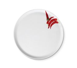 CreaTable - EUROPA KRÄUTER - Pizzateller CHILI 33 cm aus Porzellan