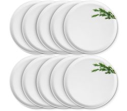 10er SET CreaTable - EUROPA KRÄUTER - Pizzateller ROSMARIN 33 cm aus Porzellan