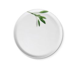 CreaTable - EUROPA KRÄUTER - Pizzateller SALBEI 33 cm aus Porzellan