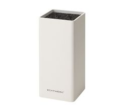ECHTWERK EW-MB-0130 Universal Messerblock Square weiß, mit Borsteneinsatz, unbestückt
