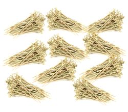 10er Set FACKELMANN 56646 Bambus-Sticks 15 cm mit Knoten / 500 Stk. / Fingerfood-Sticks / Bambusspieße