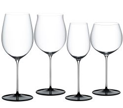 RIEDEL 5110/74 FATTO A MANO BLACK TIE Tasting Set - 4 Gläser aus Kristallglas