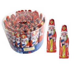 Storz 80er SET Relief-Nikolaus, C&C Dose 1000 g (80 Stk. à je 12,5 g) / Nikoläuse / Schokolade / Weihnachten