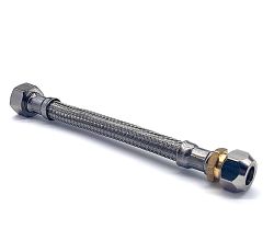 Flexschlauch 150 mm kurz DN 8 mit Quetschverschraubung und Überwurfmutter / Flex-Schlauch