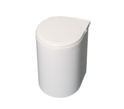 emuca 8035815 Abfalleimer 13 Liter ab 40 cm Schrankbreite, Kunststoff weiß