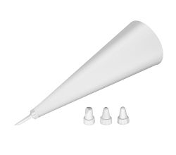 Fackelmann FMprofessional 21507 Spritzbeutel Set mit 4 Kunststofftüllen / Spritzbeutel / Garnierbeutel