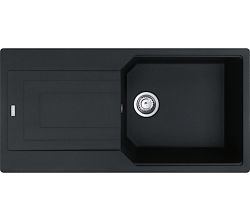 Franke Spüle URBAN UBG 611-100 mit Excenterbedienung Drehknopf Edelstahl / Ausschnittmaß 980 x 480 mm / Granitspüle