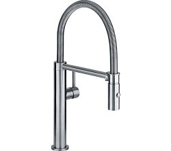 FRANKE 115.0472.960 Armatur PESCARA Dual spray Edelstahl massiv mit Spiralauslauf / Einhebelmischer