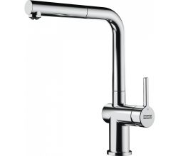 FRANKE Niederdruck Armatur ACTIVE L Window CHROM mit Zugauslauf / Einhebelmischer