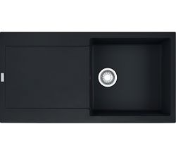 FRANKE Spüle MARIS MRG 611-100 aus Fragranit mit Druckknopfventil / Ausschnittmaß 950 x 480 mm / Granitspüle / Auflagespüle / Einbauspüle